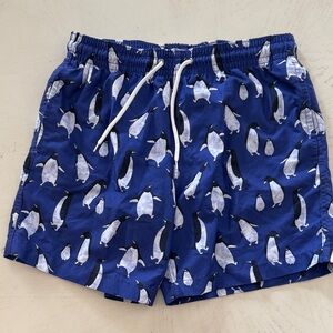 Trunks Surf and Swim Blue Penguin Print Swim shorts - small
